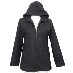 Old Navy Hooded Recycled Wool Blend Zip Jacket Full Zip Women's L‎ Winter Coat